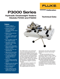 Thumbnail of document Data Sheet - P3100 Hydraulic Deadweight Testers